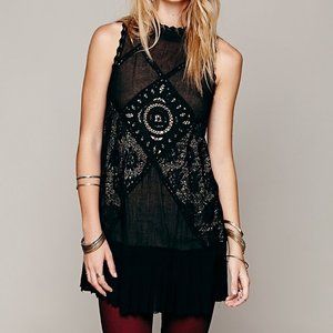 Free People Black Angel Lace Dress